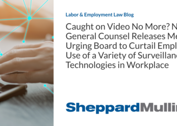 Caught on Video No More? NLRB General Counsel Releases Memo Urging Board to Curtail Employer Use of a Variety of Surveillance Technologies in Workplace
