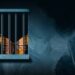 Graphic Butterfly and prison bars abstract Background