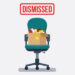 Business chair with box office things.