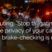 Who is liable in a brake-checking accident?