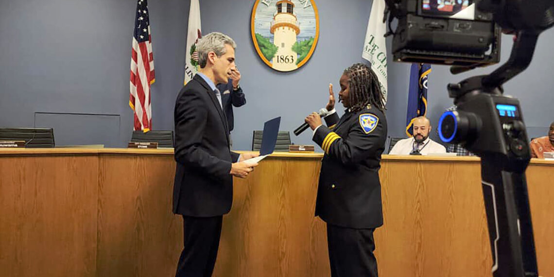 Evanston Police Department swears in first female police chief in its history