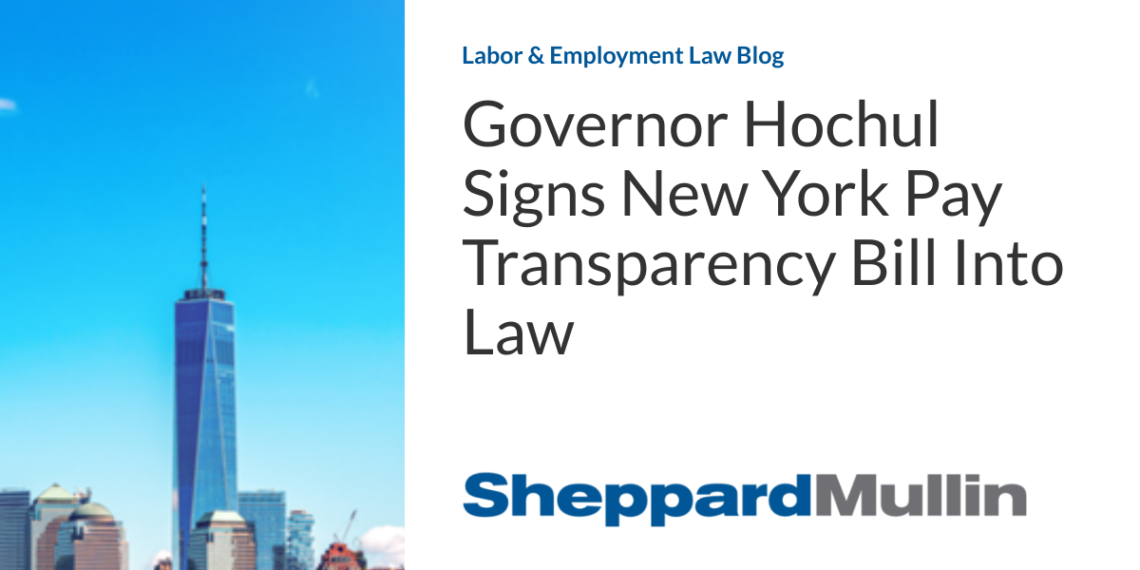 Governor Hochul Signs New York Pay Transparency Bill Into Law