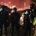 Portland Police declared a riot Tuesday, June 30, as protesters gathered outside Portland Police Union headquarters on North Lombard Street.