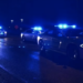 Police cruisers near gas station in Memphis, Tennessee, where a police officer was critically injured.