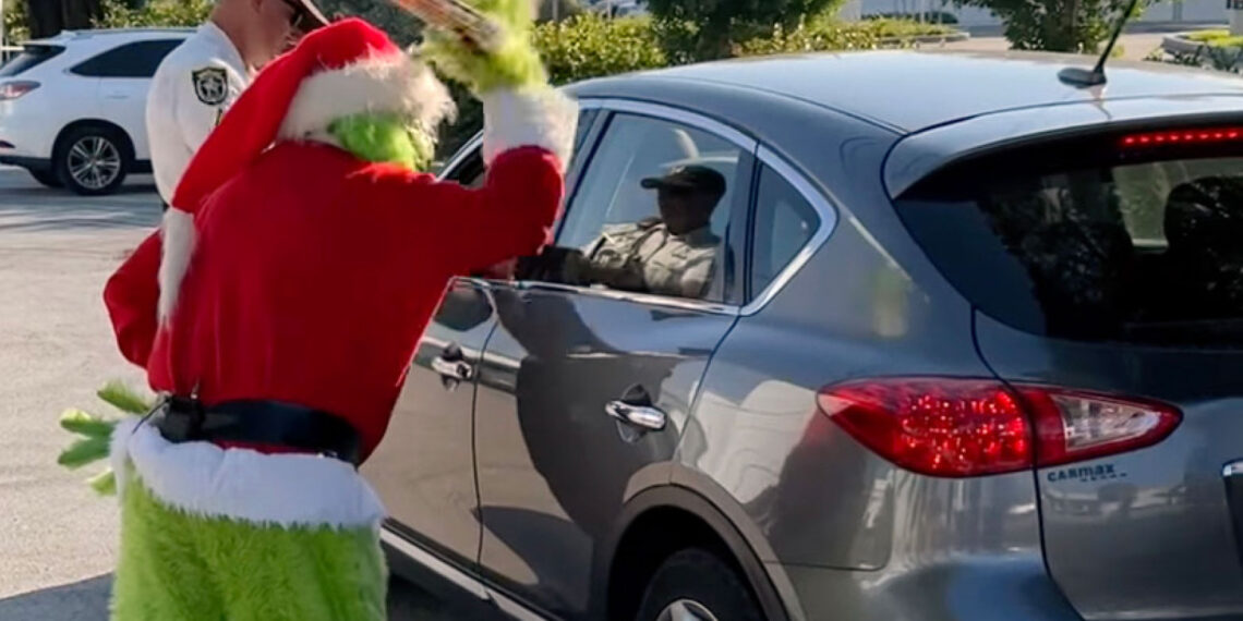 Florida deputy dresses up as the Grinch to hand out onions instead of citations
