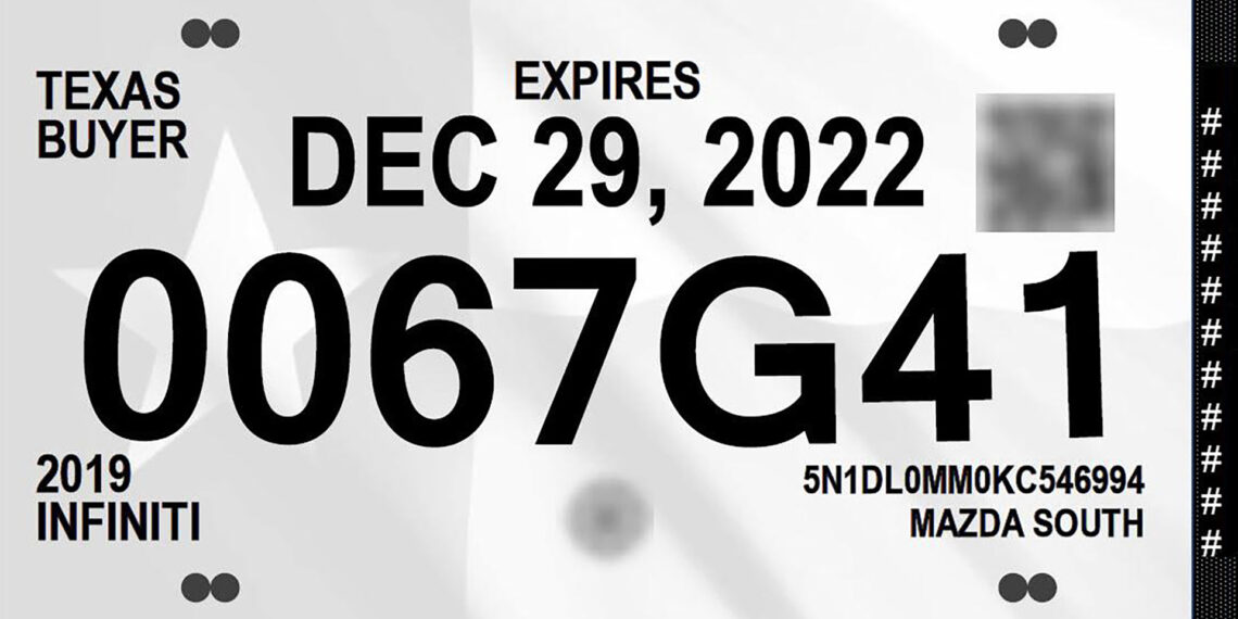 Texas police shine a light on “plague” of fake temporary license plates linked to violent crime