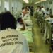 An image of a tightly packed women's prison.