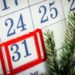 year end calendar month last day planning planner