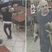 Houston police are looking to question a man seen on video shooting and killing an armed robbery suspect