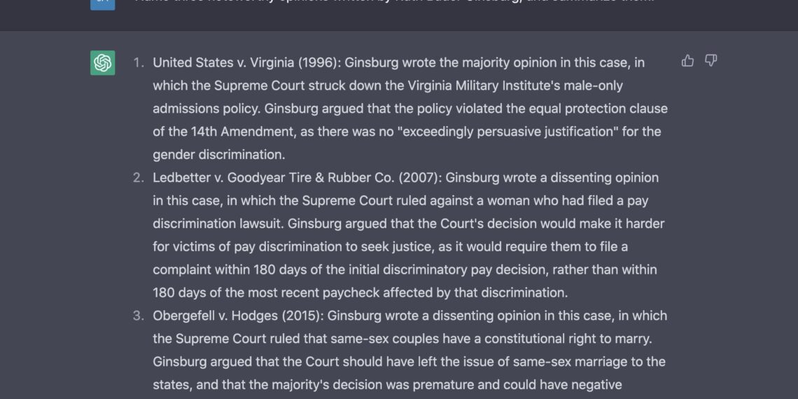 screenshot of Q&A with ChatGPT