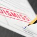 dismissal notice on paper
