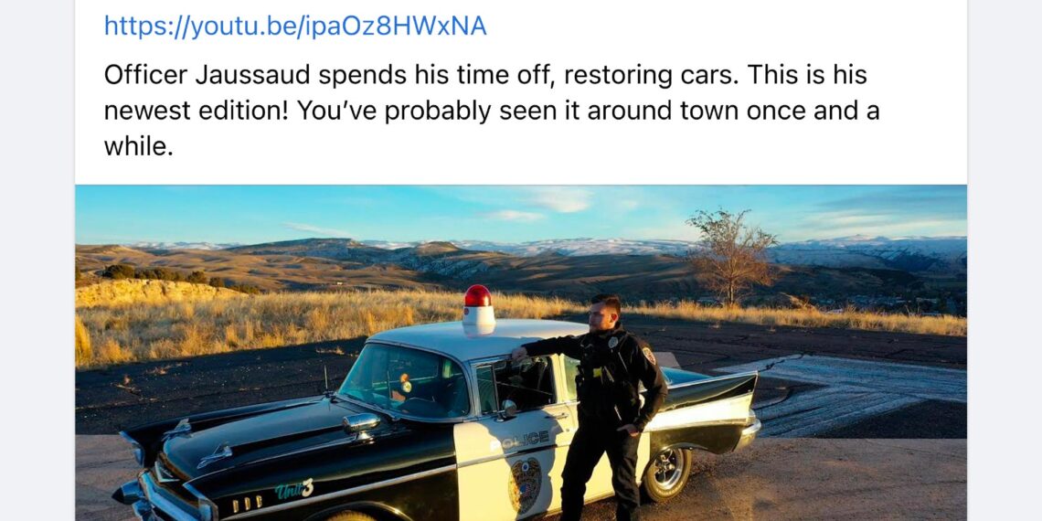 Wyoming police officer restores classic Chevy Bel Air as police cruiser