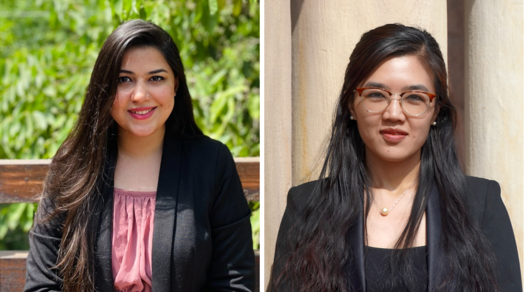 From left to right: Henigson fellow Seher Aftab and Satter fellow Rosalinn Zahau