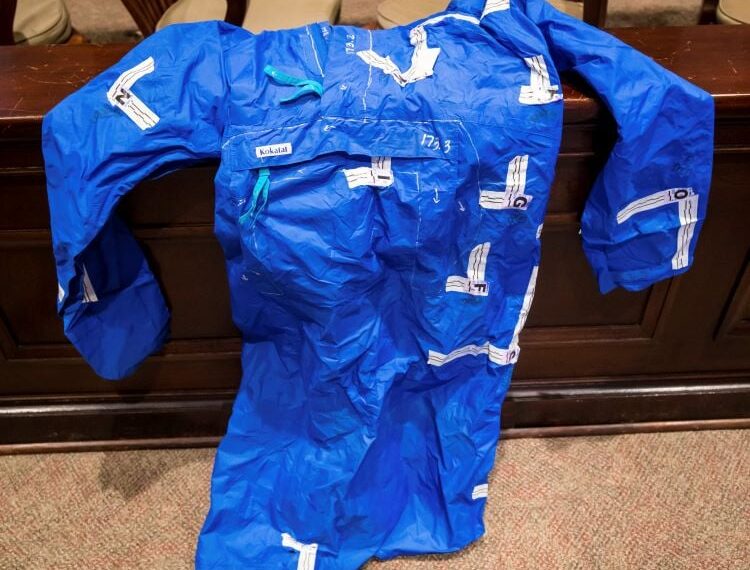 AP Murdaugh blue raincoat