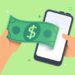 Mobile Cash Payment Banking or Selling Concept