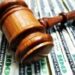 gavel and cash money