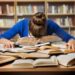 law school student studying for final exam stressed anxious anxiety