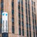 Office building with "@twitter" sign