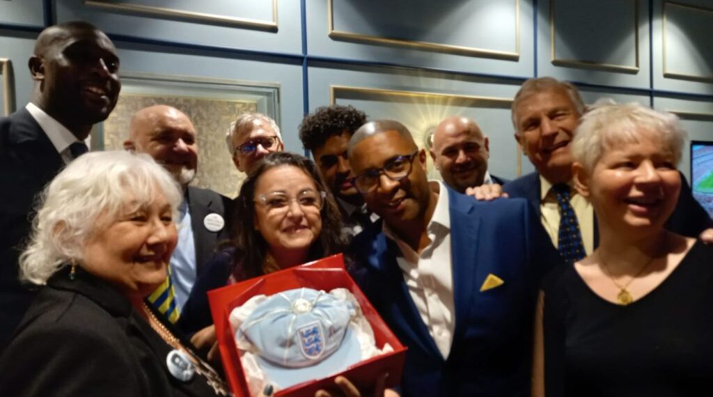 Viv Anderson awards Jack Leslie honorary England cap (guest blog by student journalist Adam Smith)