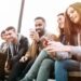 Millennial Friends on Smart Phones
