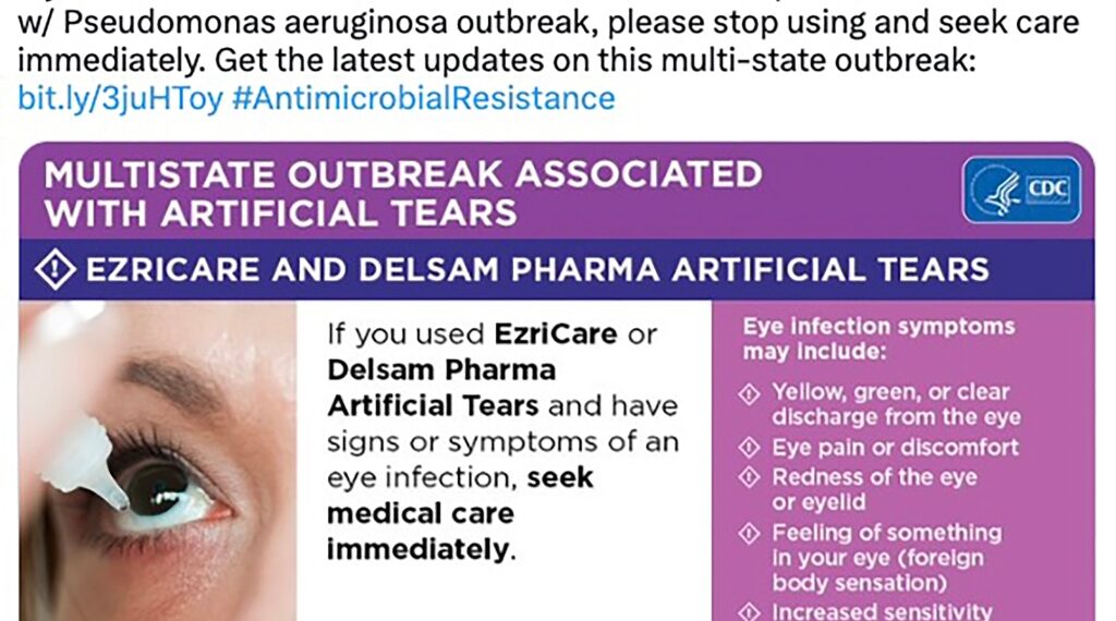 CDC warning about eyedrops.