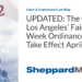 UPDATED: The City of Los Angeles’ Fair Work Week Ordinance Will Take Effect April 1, 2023