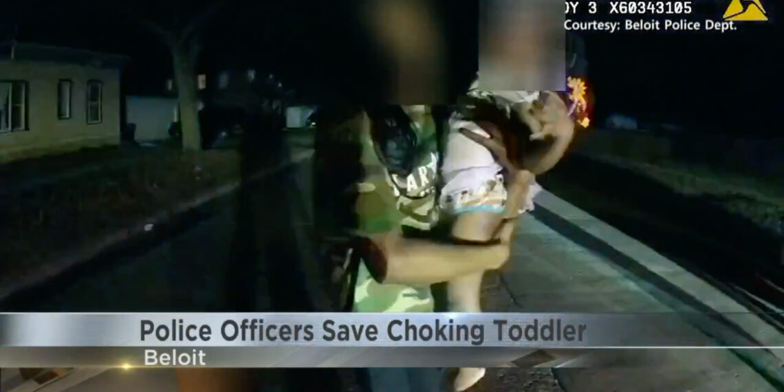 “I thank God for putting us at the right place at the right time”: Wisconsin police of-ficers save choking child