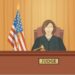 woman judge cartoon