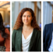 A collage of the 2023 HRP summer fellows, from left to right: Chinaza Asiegbu smiling into camera and wearing a shiny copper shirt; Sabrina Ochoa wearing a dark green jacket and white top; Krister Rasmussen smiling into camera wearing navy suit.