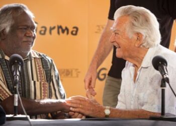 Yunupingu with Bob Hawke at 2014’s Garma festival