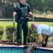 Fla. deputy's reaction to alligator captured in pool has people talking