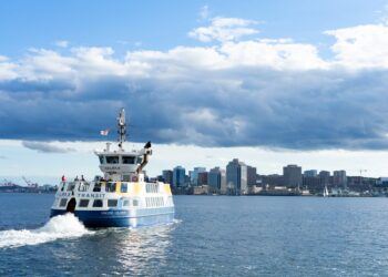 ferry on water