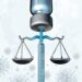 vaccine and scales of justices