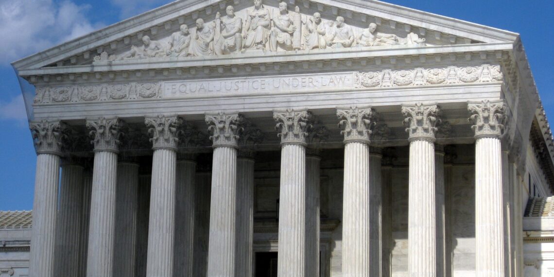 The front of the Supreme Court building