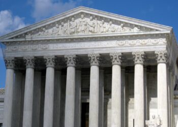 The front of the Supreme Court building
