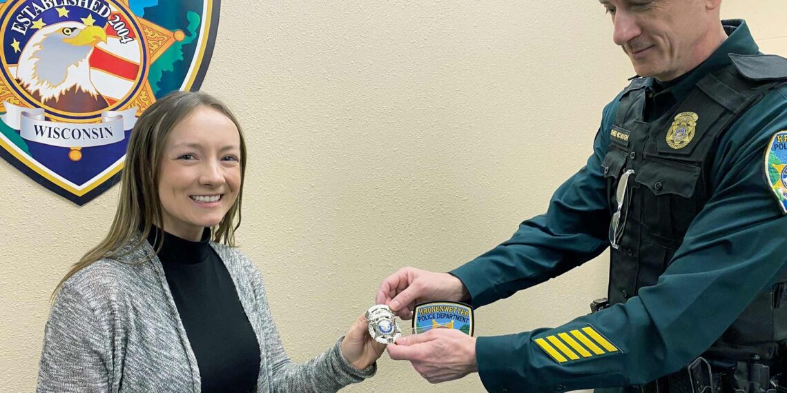 Wisconsin police department welcomes first female officer to its ranks
