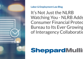 It’s Not Just the NLRB Watching You – NLRB Adds the Consumer Financial Protection Bureau to Its Ever Growing List of Interagency Collaborations