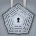 Pentagon Padlock Security Defense Concept Illustration