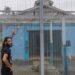 Behrouz Boochani on Manus in 2018, outside the naval base where he and other refugees were detained for his first three years on the island