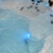 Man found relaxing in hot tub after fleeing police on motorcycle