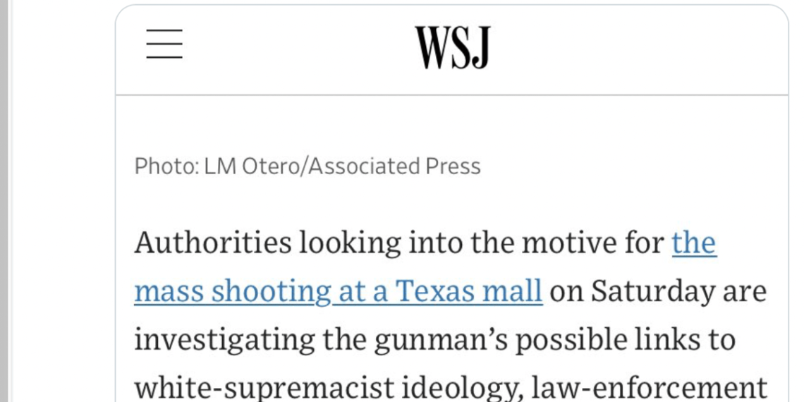 Suspect identified in deadly mass shooting at Texas mall – Law Officer