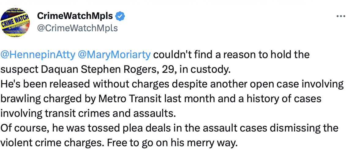 Suspect released after allegedly fatally shoving man onto Minneapolis light rail – Law Officer