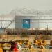 Storage tanks at an Aramco oil facility in Jeddah, Saudi Arabia.