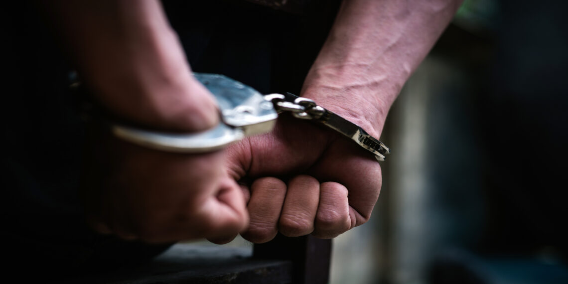 man being arrested