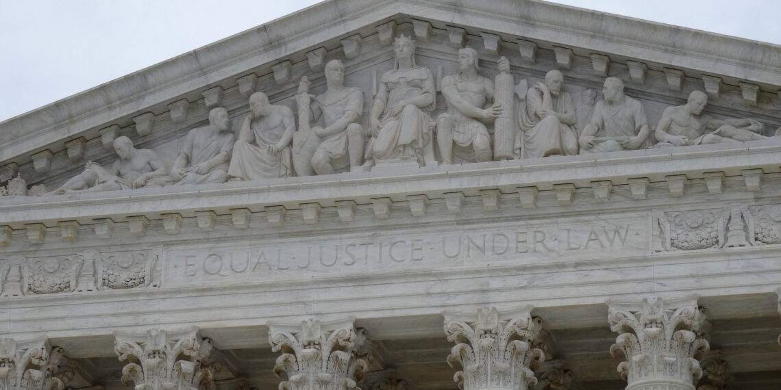 The front of the Supreme Court building