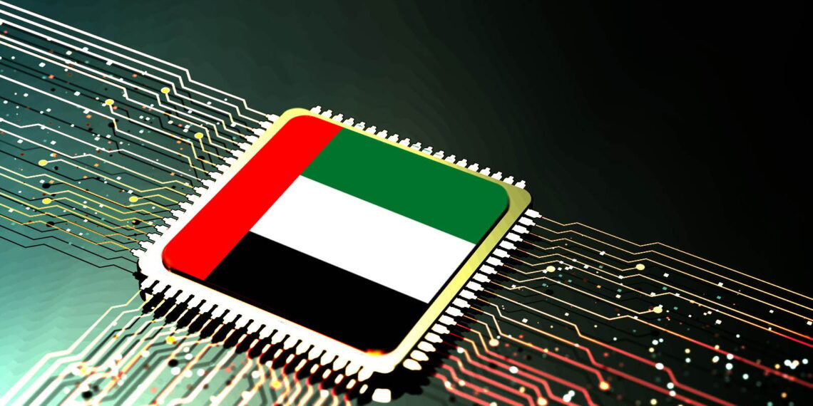 CPU with Chinese flag concept