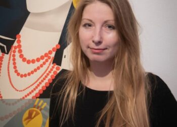 Amelina at a book forum in Kyiv, Ukraine, 22 June.