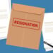 resignation letter paper document quit from job from employed to unemployment lay off