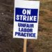 On Strike Sign