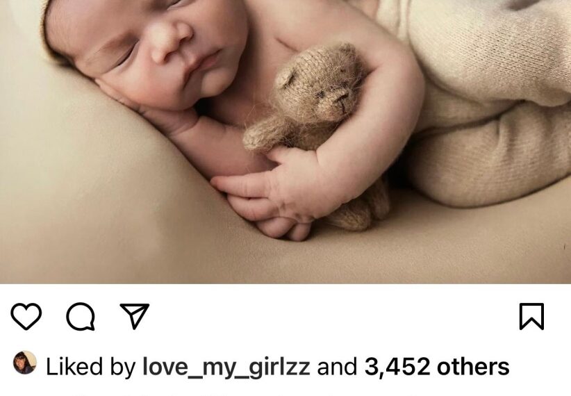 A photo of newborn Wesley, posted to Dominique Luzuriaga Rivera's Instagram page.